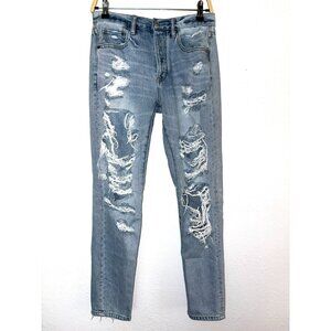 American Eagle High-Rise Girlfriend Distressed Button-Fly Jeans Size 2